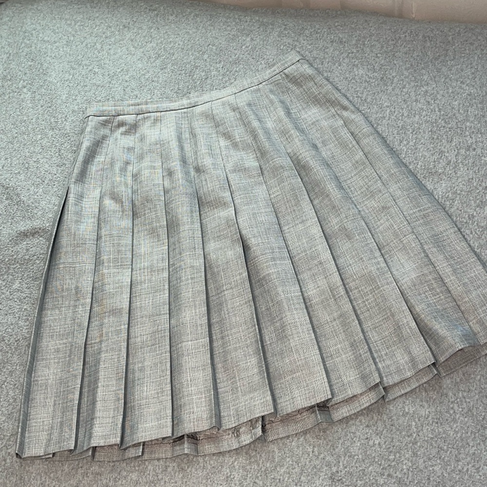Norton McNaughton Gray Pleated Skirt
